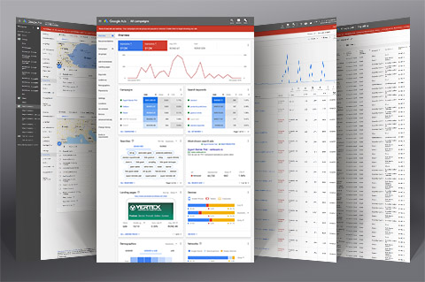 web campanie google adwords vertex