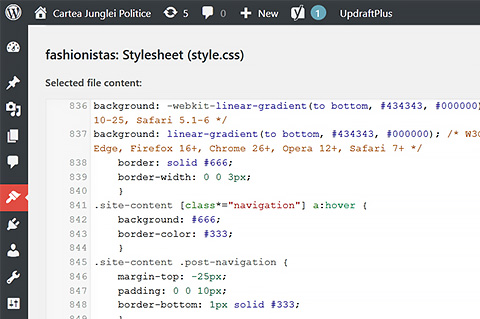 wordpress css vertex